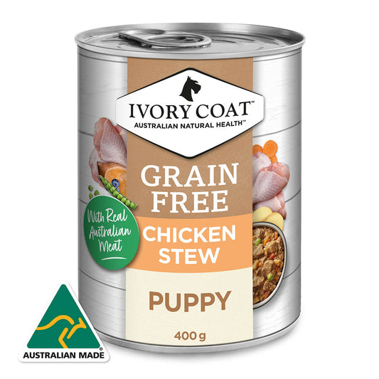 Ivory Coat Grain Free Wet Puppy Food Chicken Stew 400g
