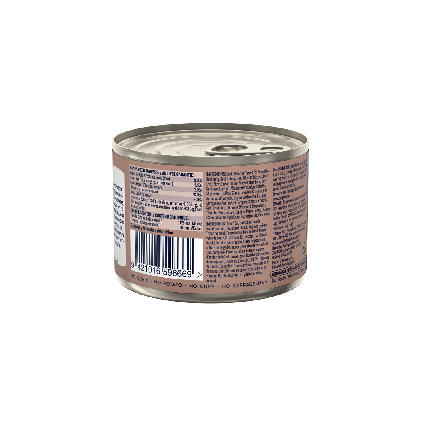 Ziwi Peak Beef Recipe Wet Dog Food