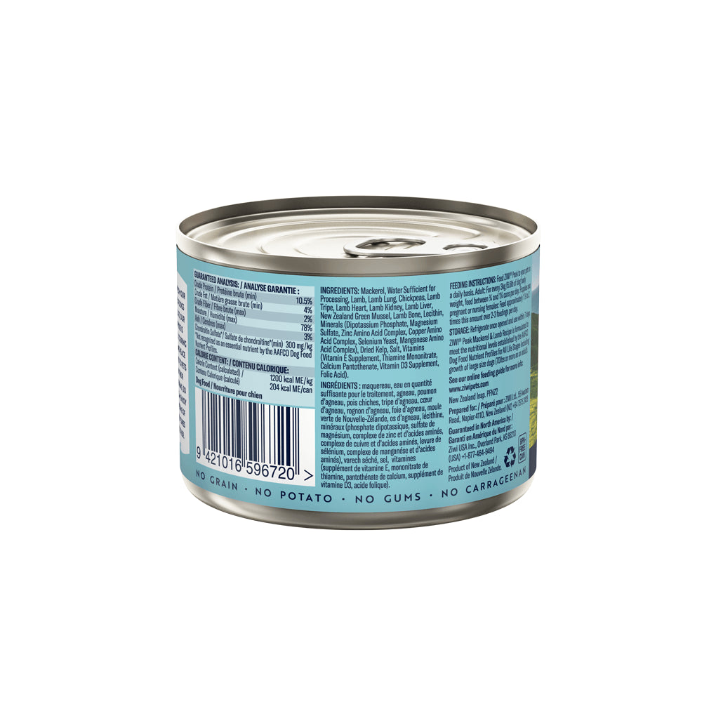 Ziwi Peak Mackerel & Lamb Wet Dog Food