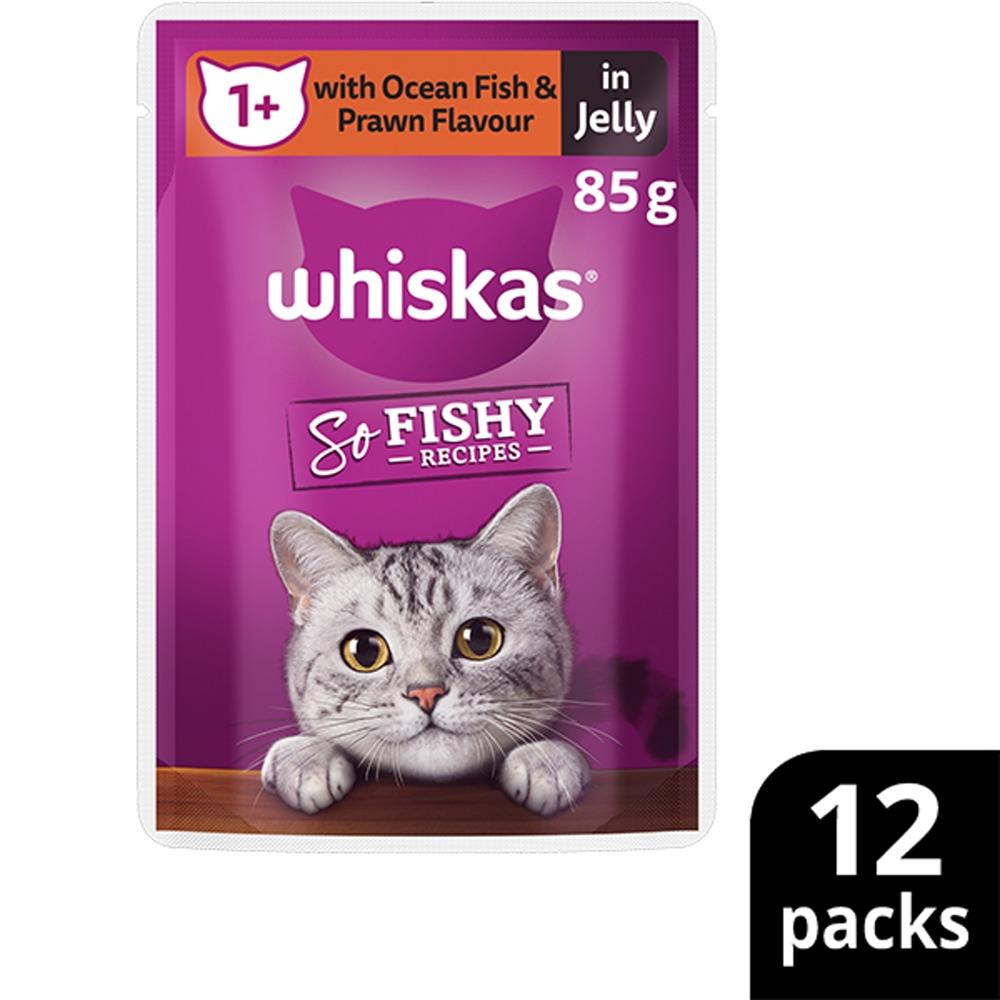 Whiskas Adult So Fishy Seafood in Jelly Wet Cat Food 12 x 85g