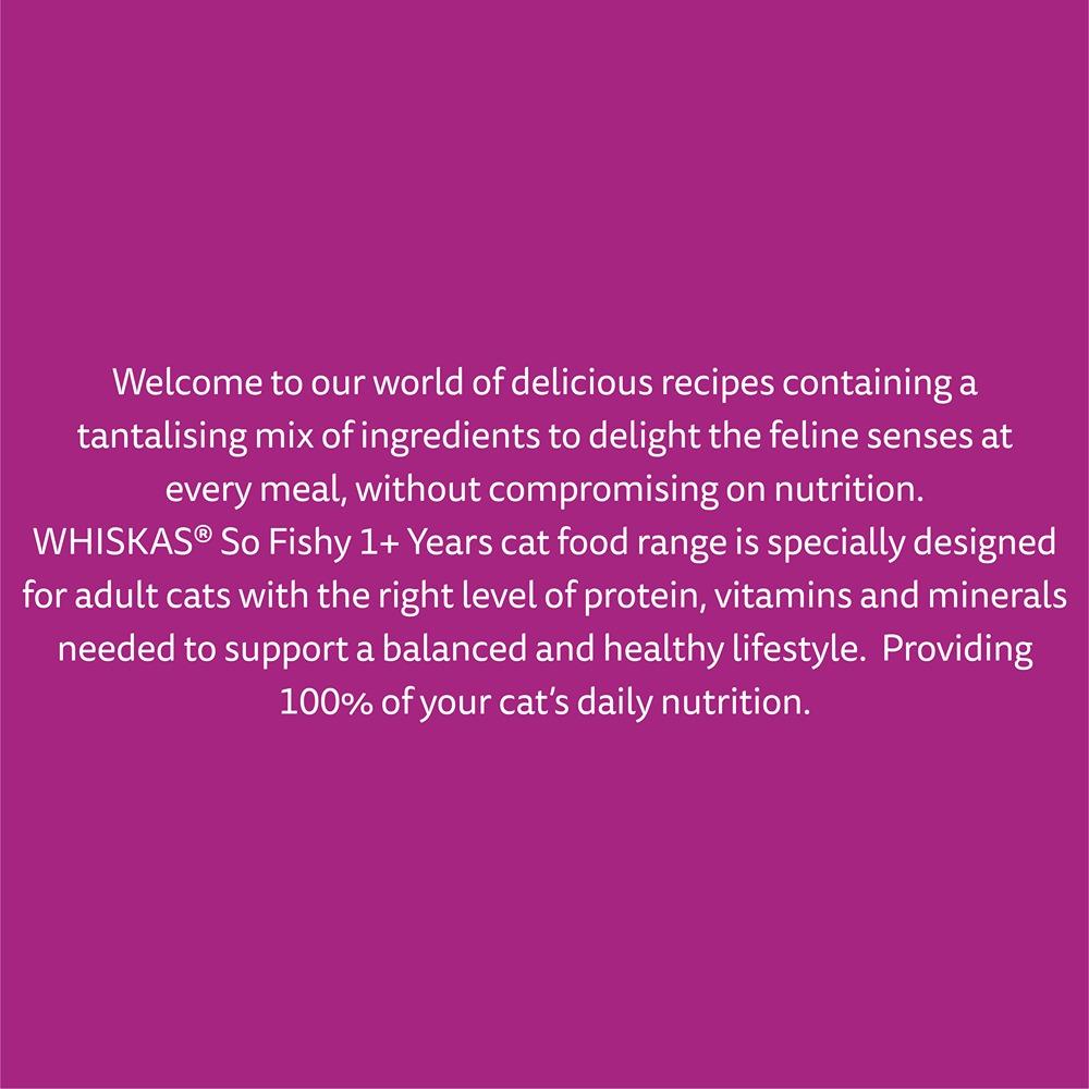 Whiskas Adult So Fishy Seafood in Jelly Wet Cat Food 12 x 85g