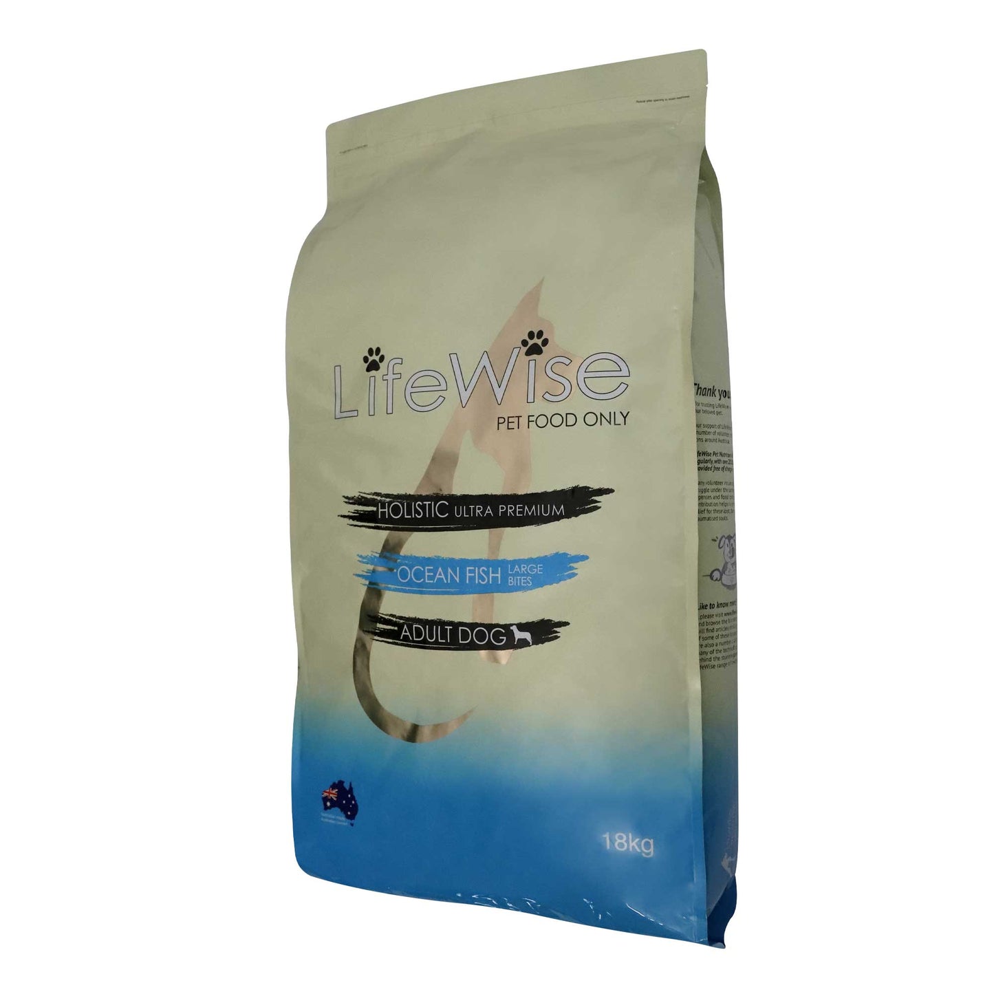 LifeWise Ocean Fish Rice & Vegetables Dry Dog Food Large Bites