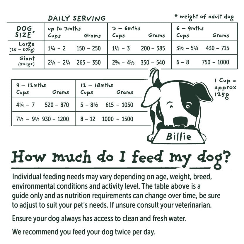 Billie's Bowl Large Breed Puppy with Aussie Chicken Dry Dog Food