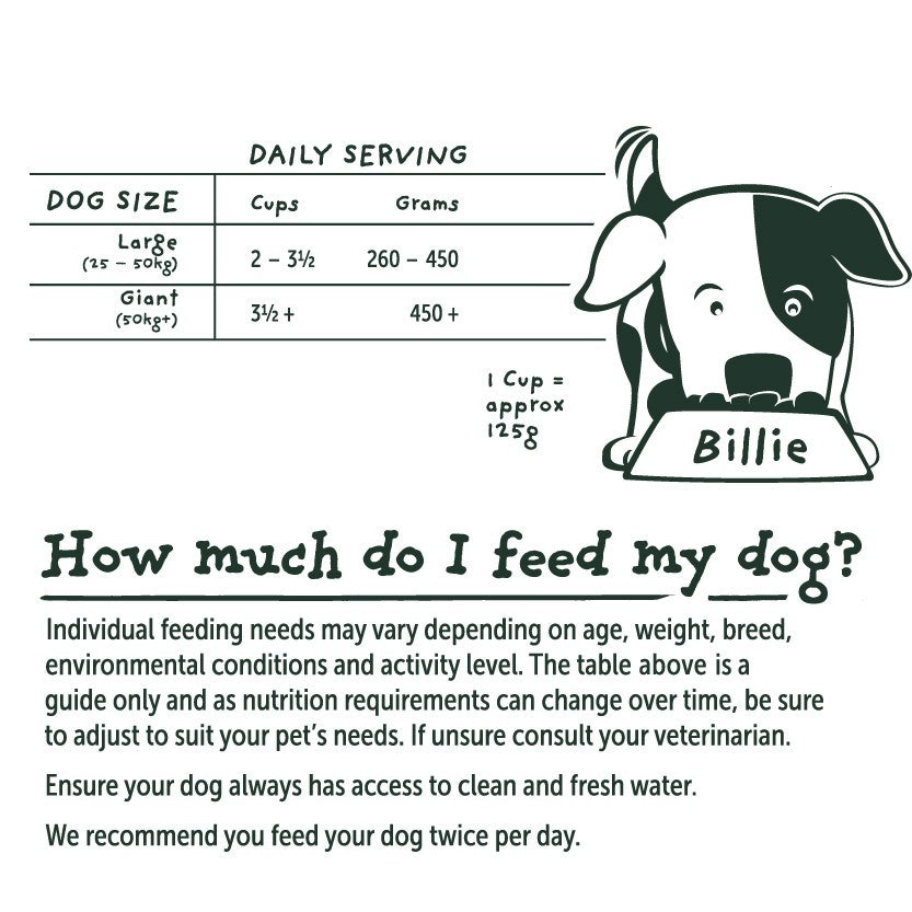 Billie’s Bowl Large Breed Adult with Aussie Chicken Dry Dog Food