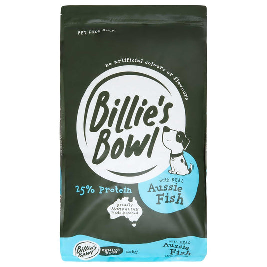 Billie's Bowl Senior with REAL Aussie Fish Dry Dog Food 10kg