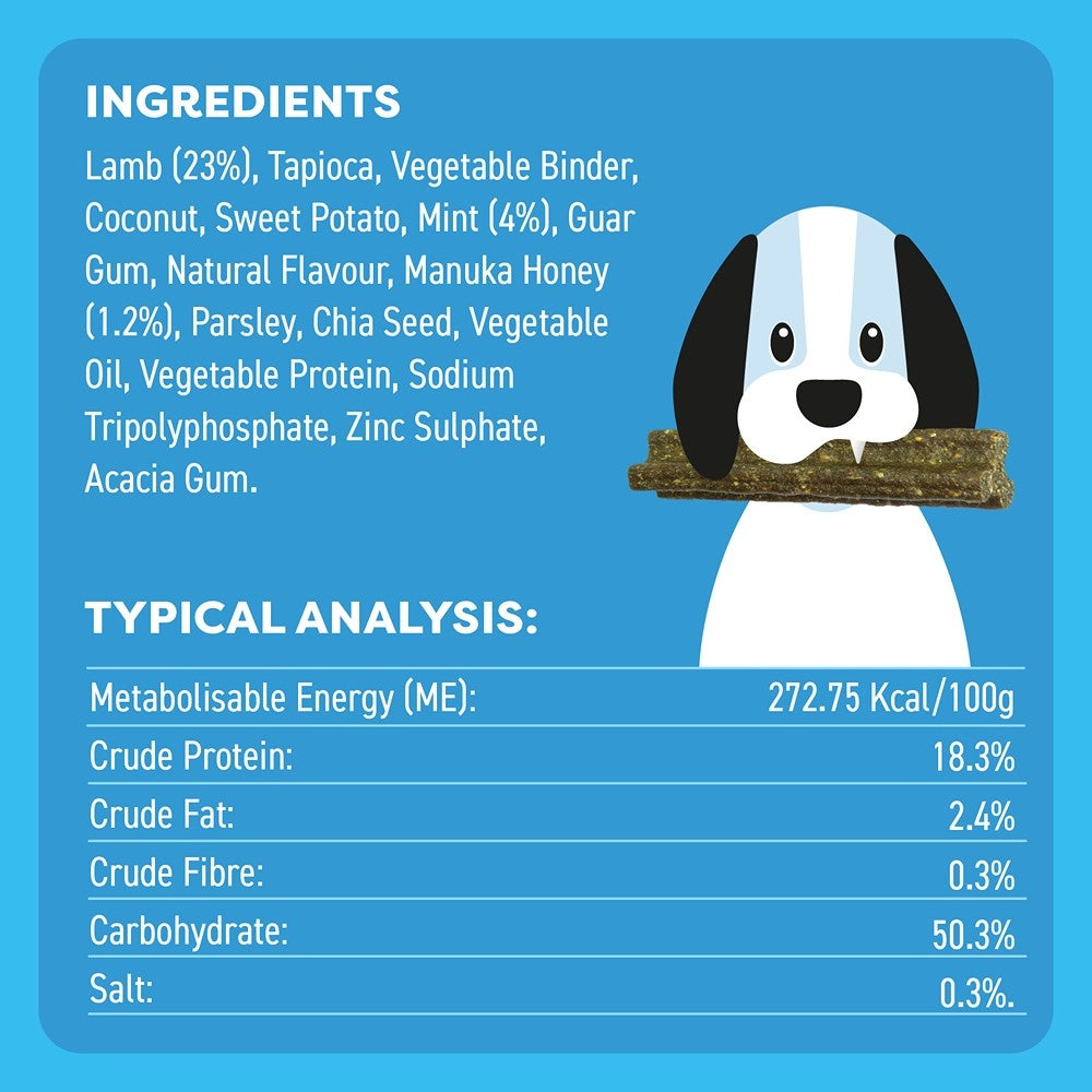Bell & Bone Medium Breed Lamb Dental Sticks Dog Treats