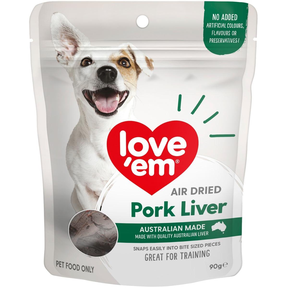 Love Em Air Dried Pork Liver Dog Treats