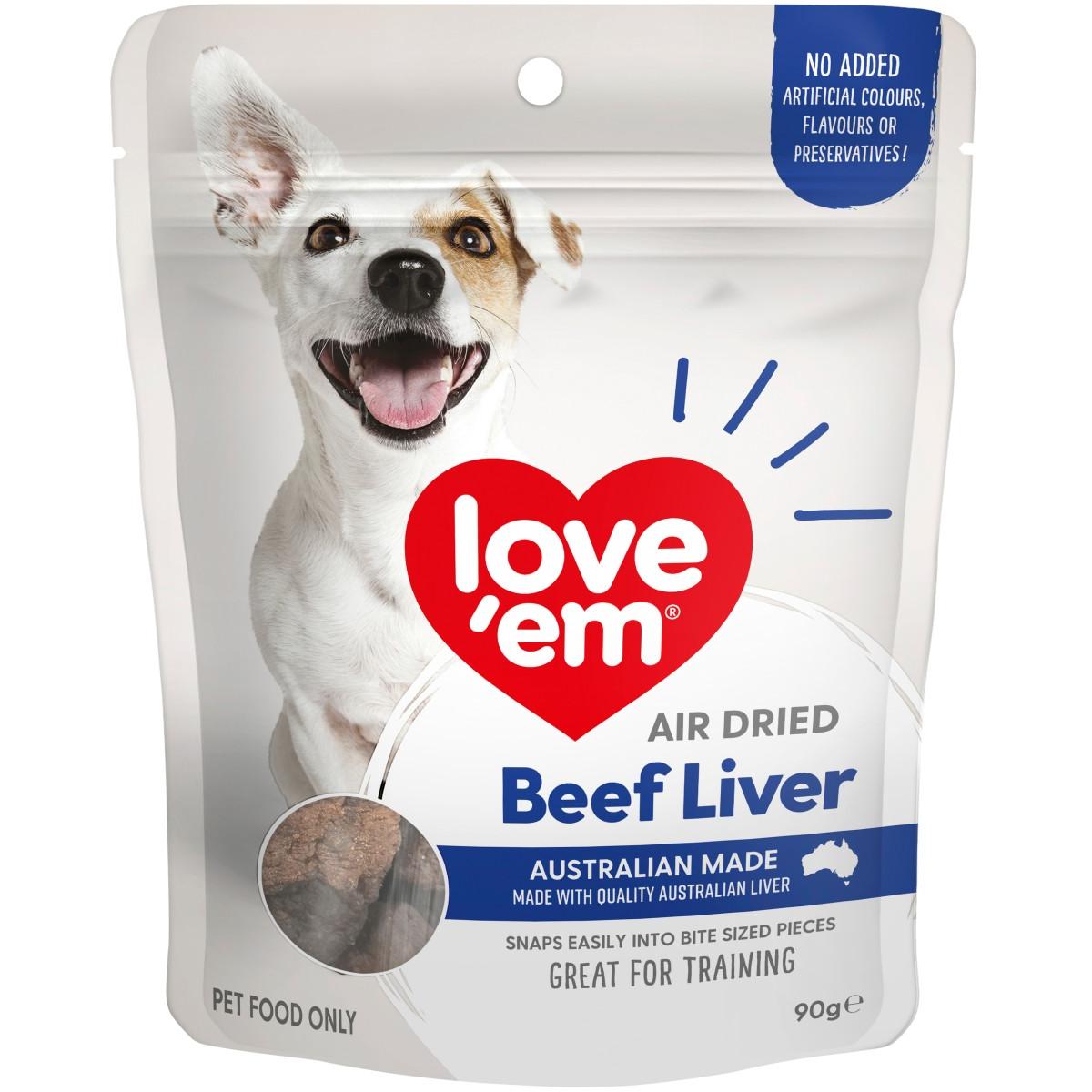 Love Em Air Dried Beef Liver Dog Treats