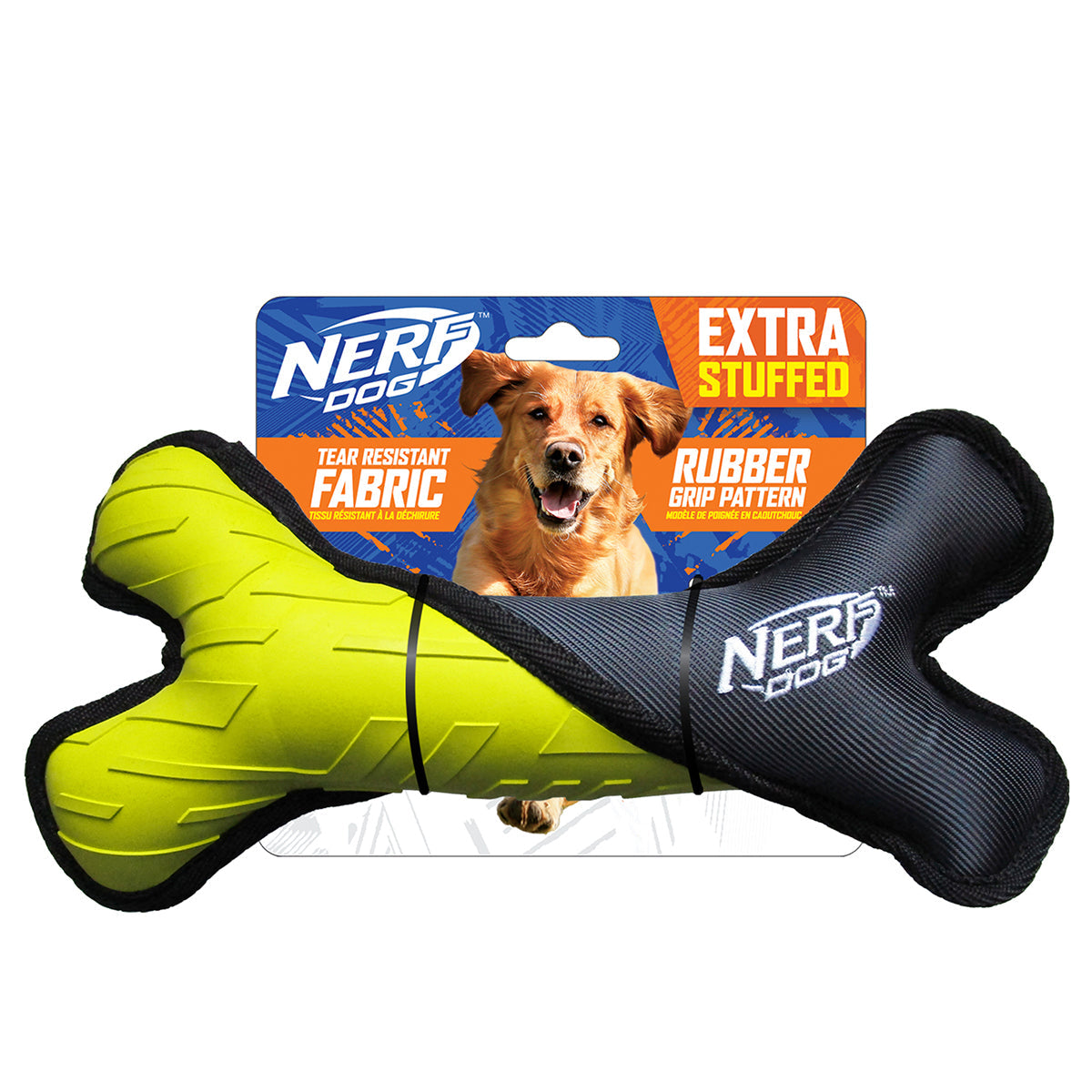 Nerf Tough Rubber Bone Dog Toy