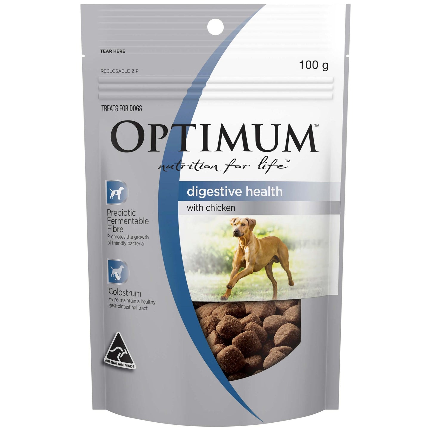 Optimum Digestive Health Chicken Pouch Dog Treat 100g