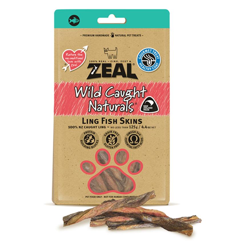 Zeal Free Range Ling Fish Skins 125g