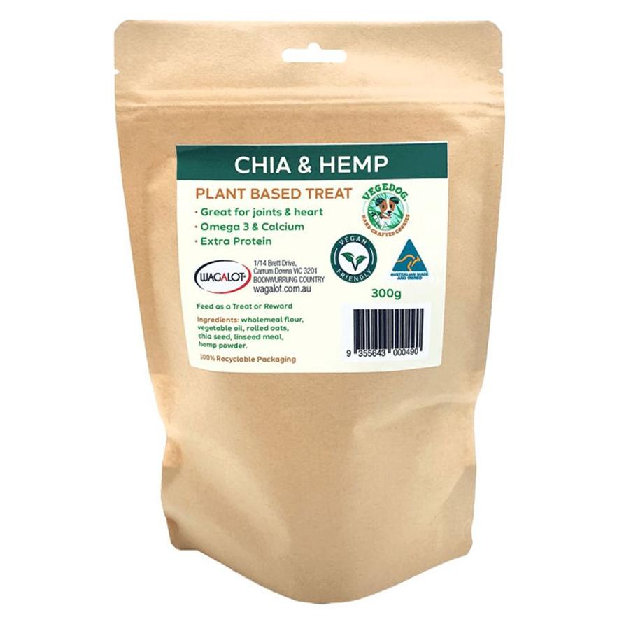 Vege Dog Cookies Chia & Hemp Dog Treats 300g