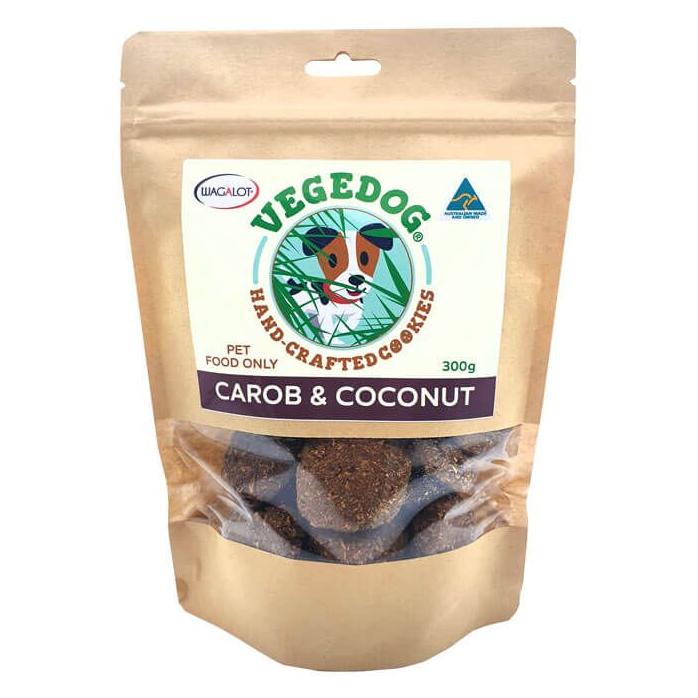 Vege Dog Cookies Coconut & Carob Dog Treats 300g