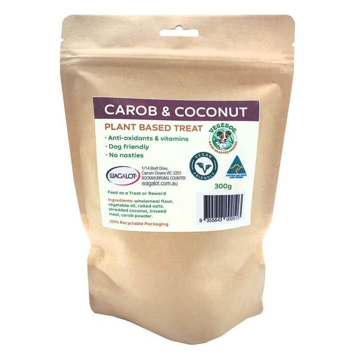 Vege Dog Cookies Coconut & Carob Dog Treats 300g