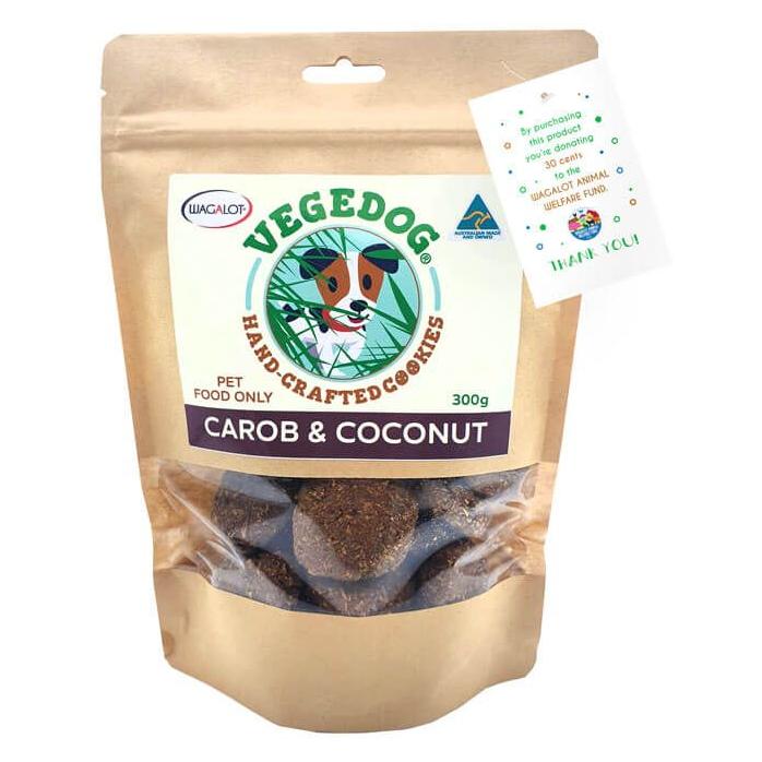 Vege Dog Cookies Coconut & Carob Dog Treats 300g