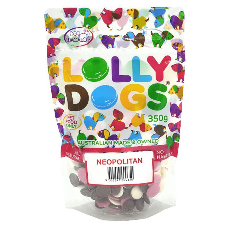 Lolly Dogs Carob, Vanilla & Strawberry Dog Treats 350g