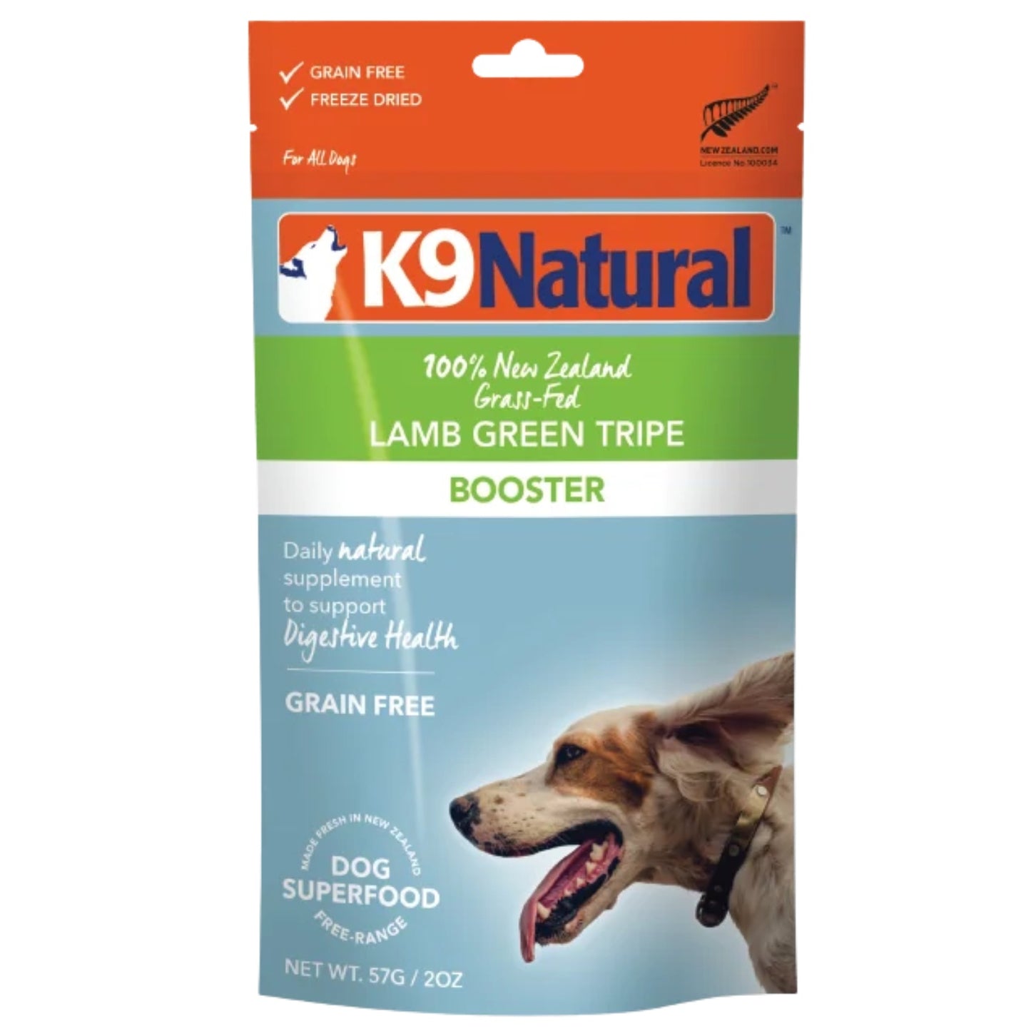 K9 Natural Freeze Dried Lamb Green Tripe Booster Dog Meal Topper