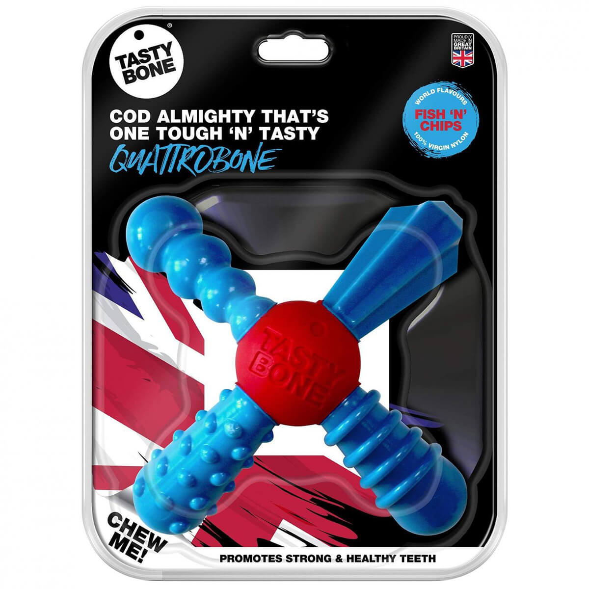 Tasty Bone Quattro Fish n Chips Dog Chew Toy