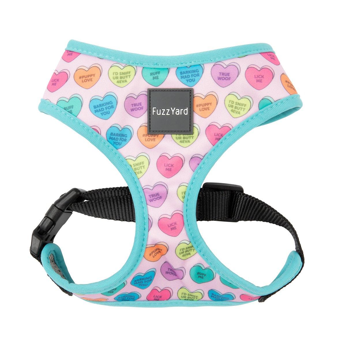 FuzzYard Candy Hearts Dog Harness