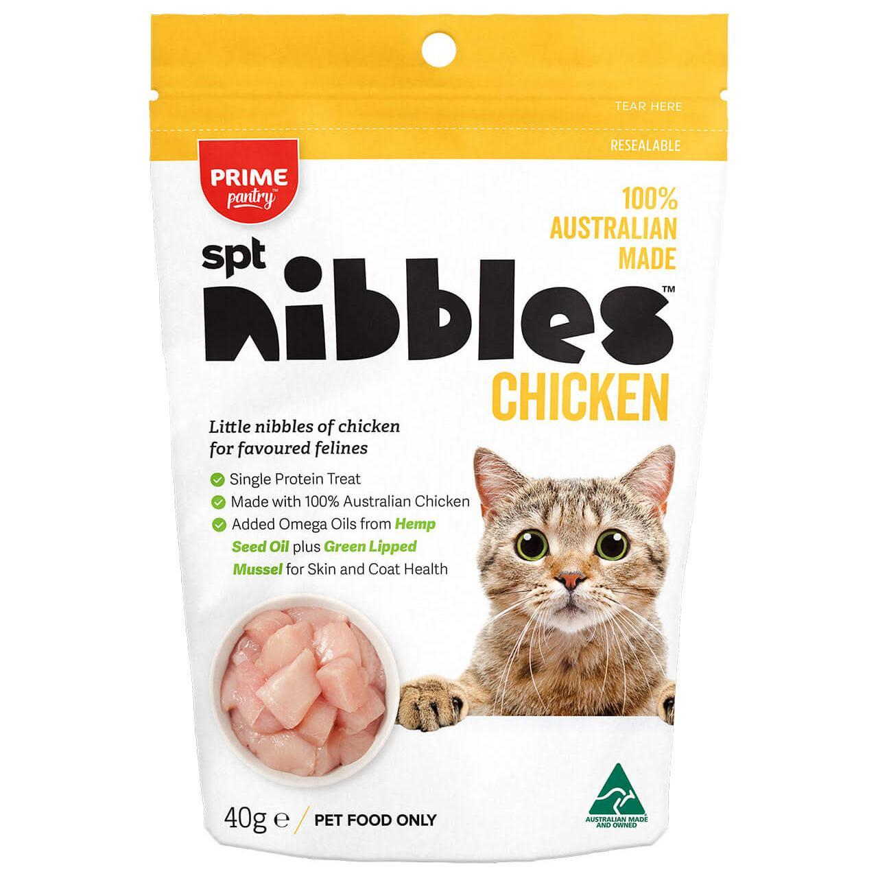 Prime100 Pantry Nibbles Chicken Cat Treats 40g