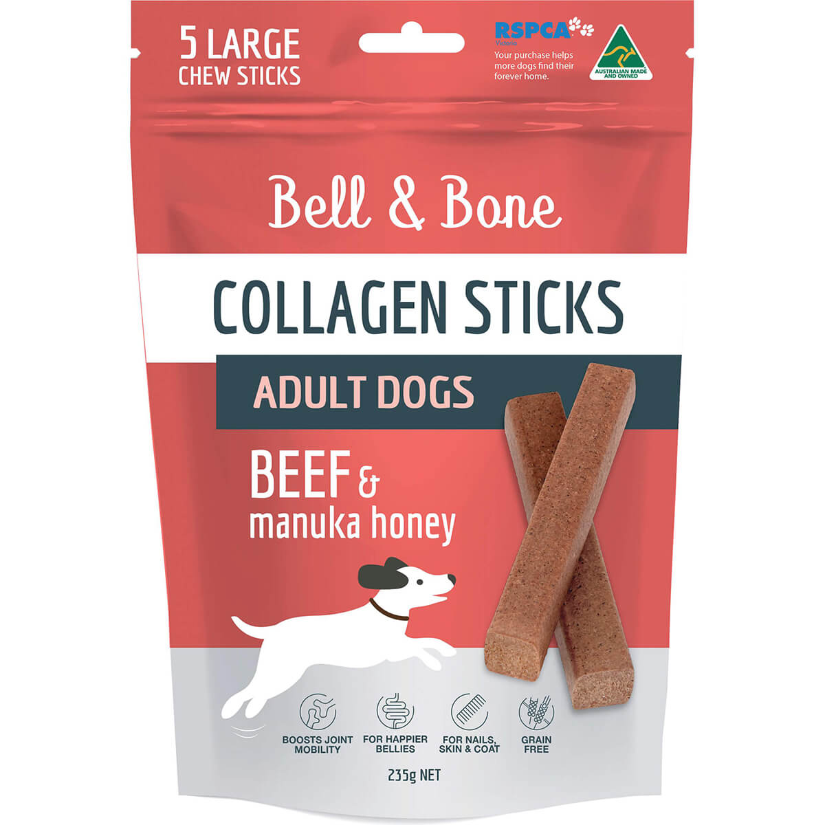 Bell & Bone Beef Collagen Sticks Adult Dog Treats 235g