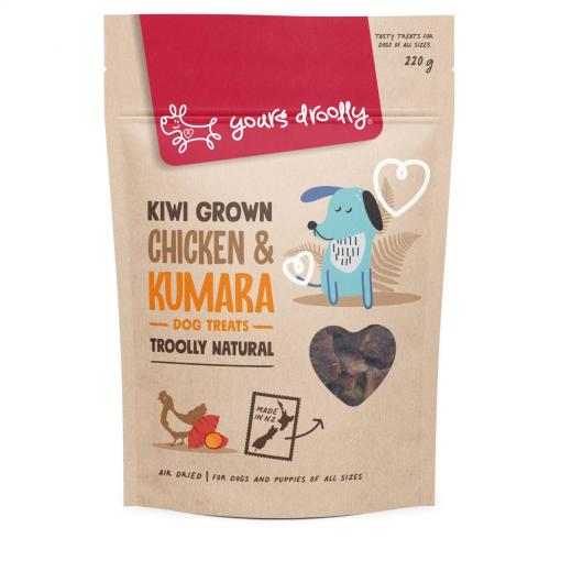 Yours Droolly Kiwi Grown Chicken & Kumara Dog Treats 220g