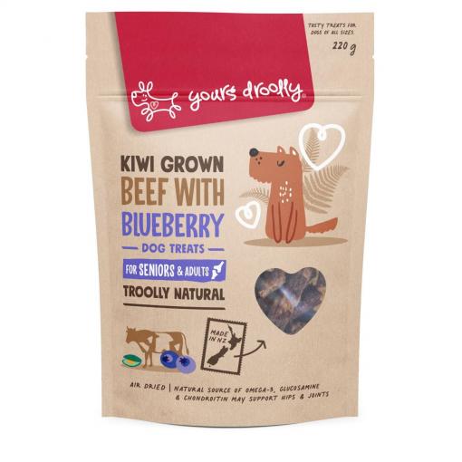 Yours Droolly Kiwi Grown Hip & Joint Beef with Blueberry Dog Treats 220g