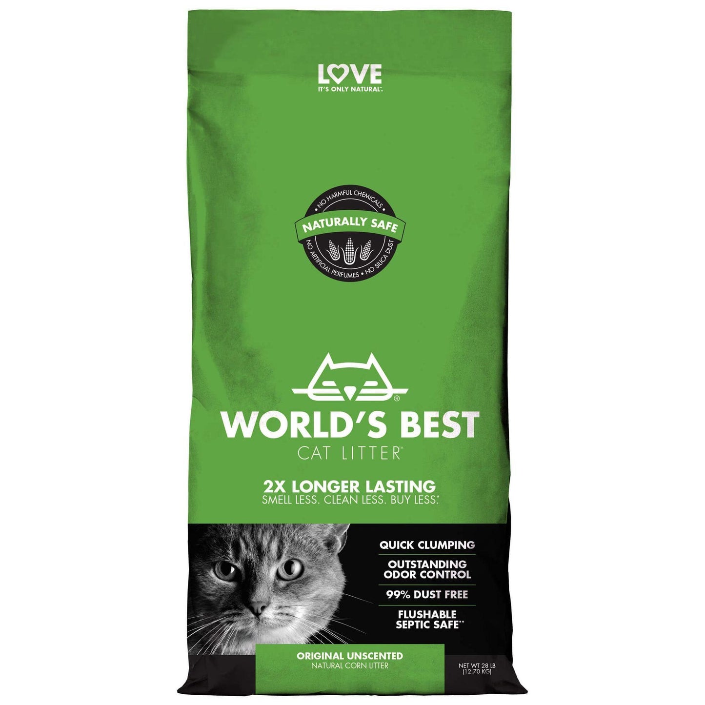 World's Best Unscented Clumping Cat Litter