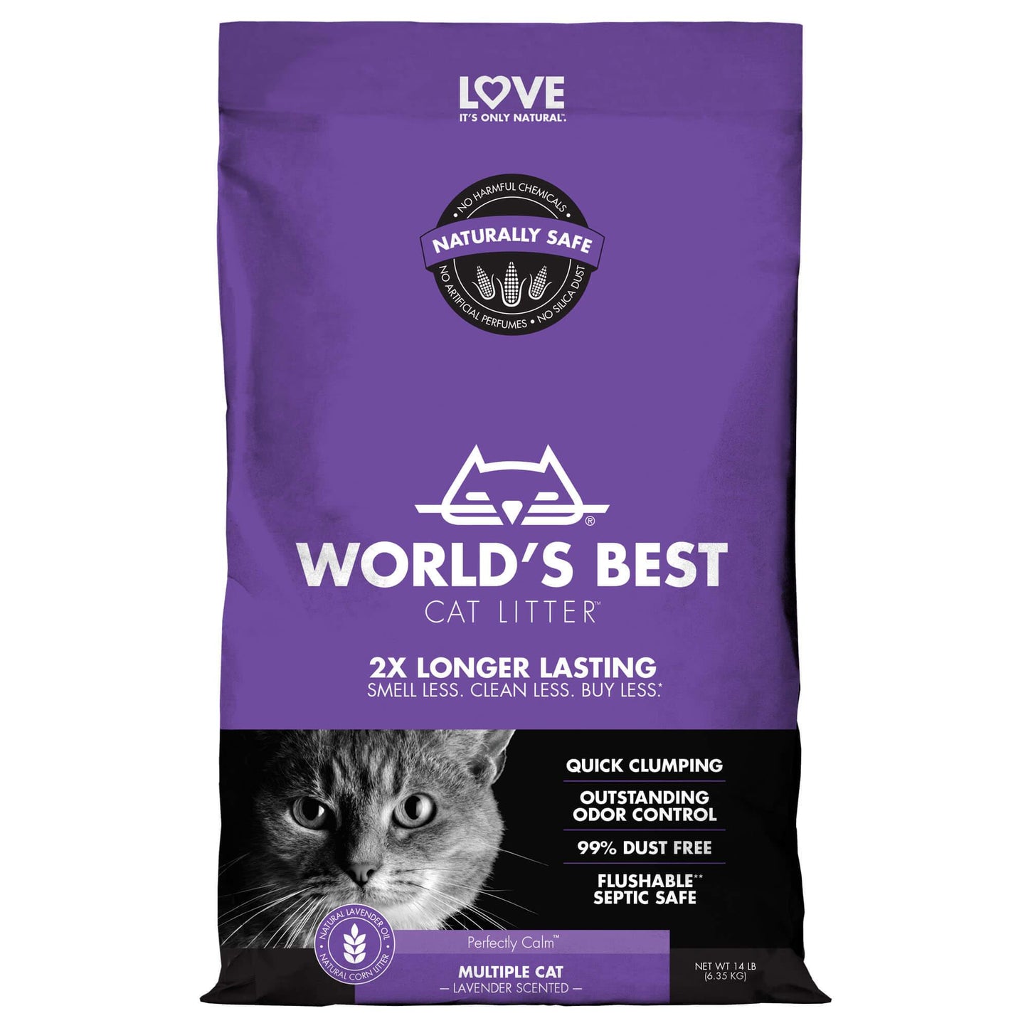 World's Best Multiple Cat Lavender Scented Cat Litter