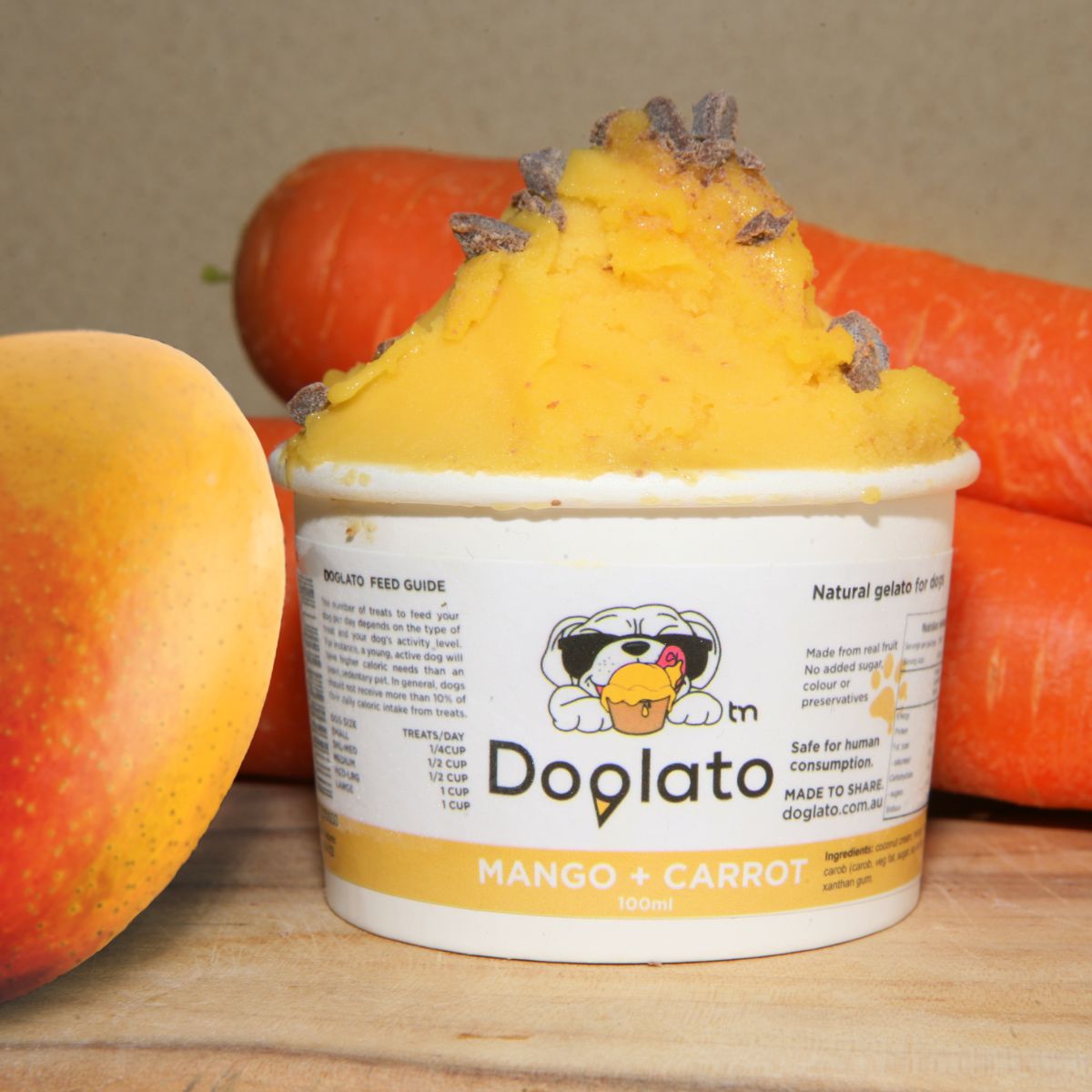 Doglato Mango Carrot Frozen Dog Treat 100ml