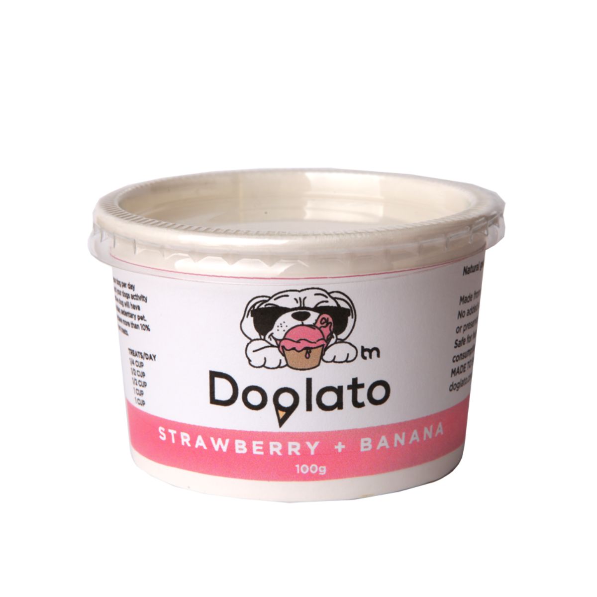 Doglato Strawberry Banana Frozen Dog Treat 100ml