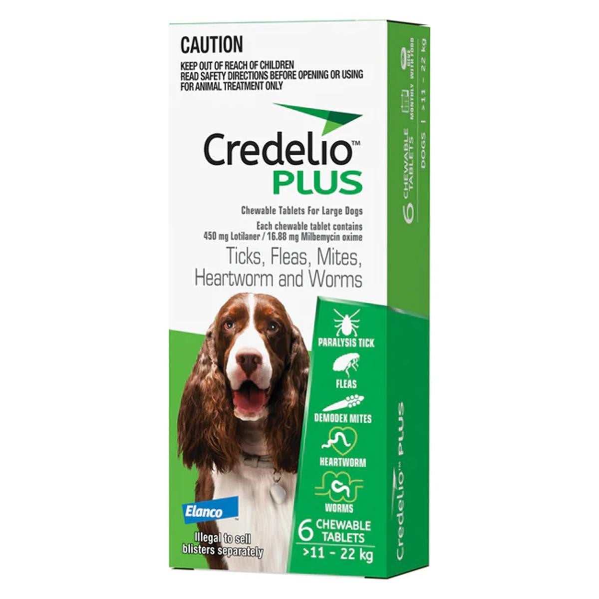 Credelio PLUS Chewable Tablets For Large Dogs 11-22kg