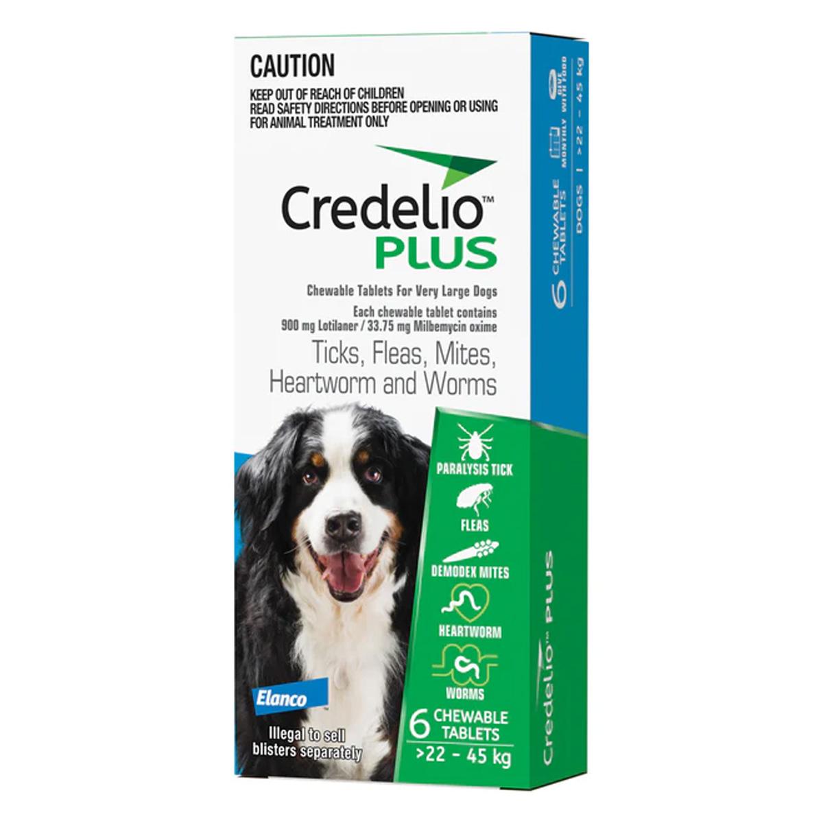 Credelio Plus Chewable Tablets For X-Large Dog 22-45kg