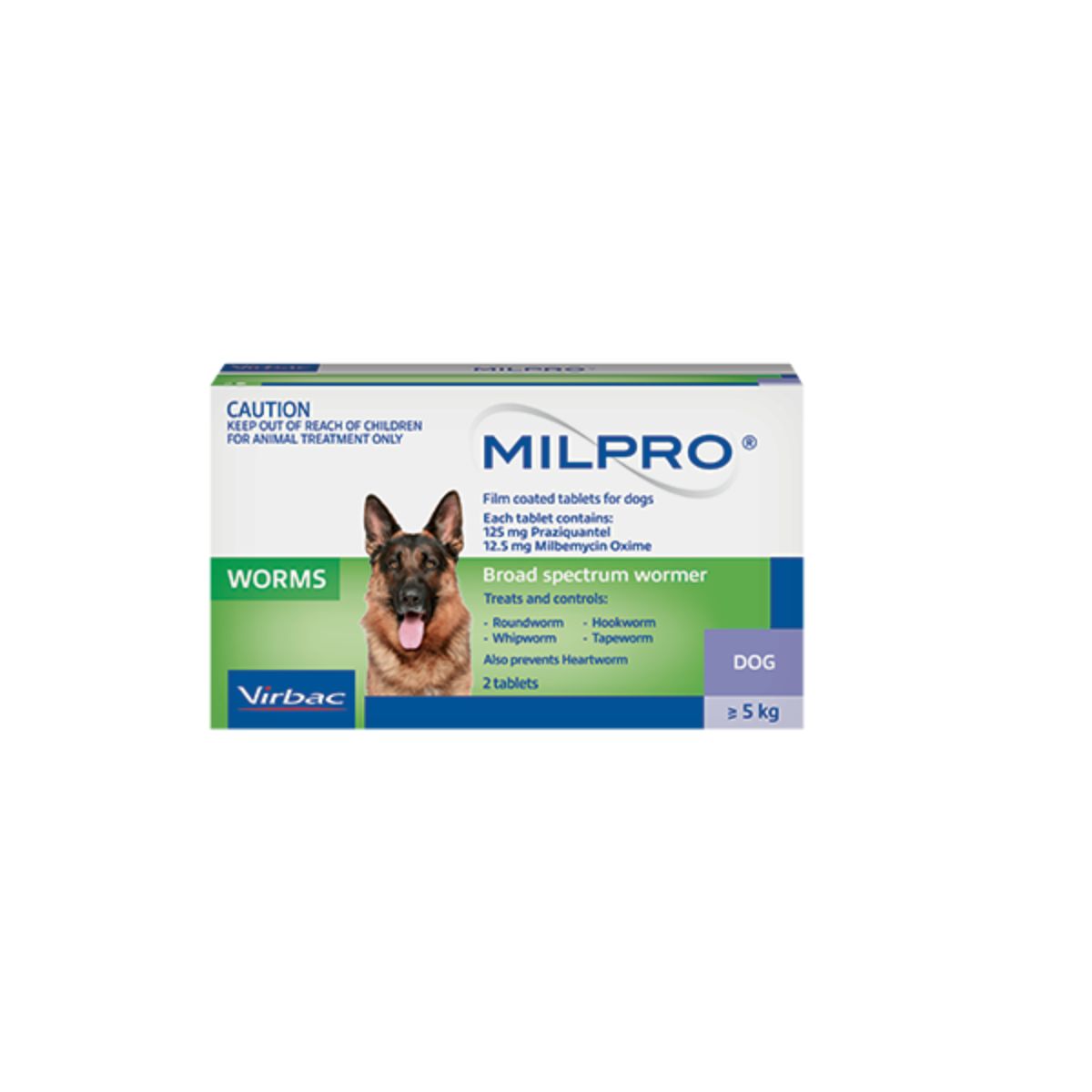 Milpro Allwormer Tablet for Dogs 2pk