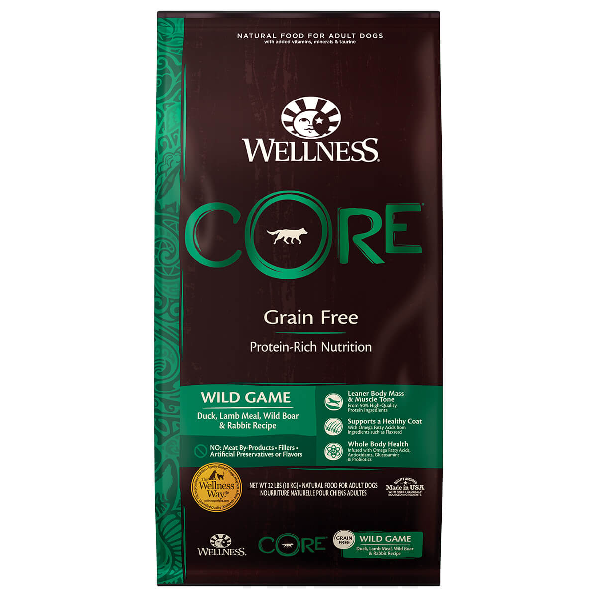 Wellness Core Grain Free Adult Wild Game Dry Dog Food 10kg