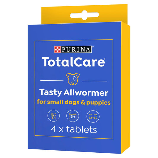 Purina Total Care Tasty Allwormer For Small Dogs & Puppies Liver Flavour 4 Tablets