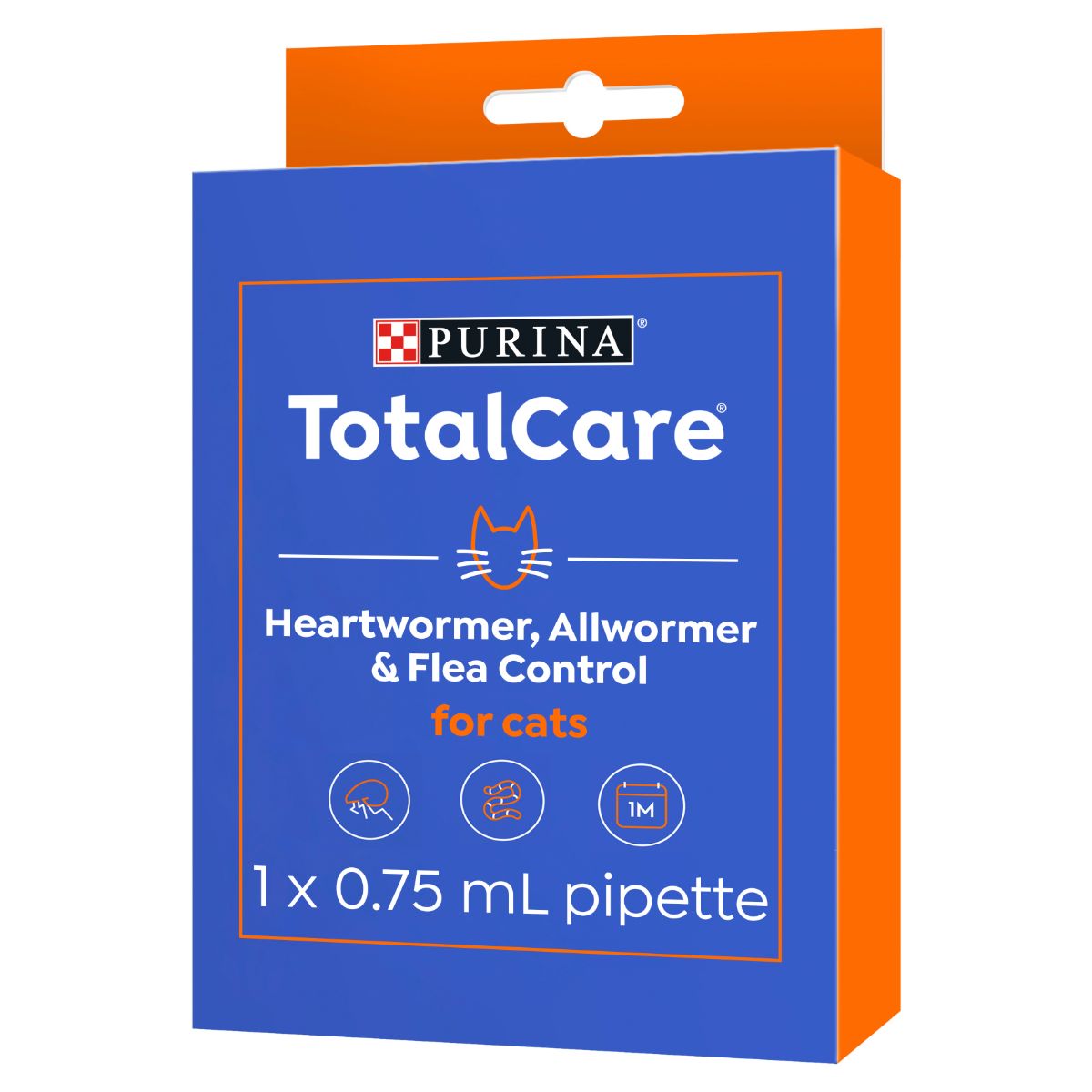 Purina Total Care Heartwormer, Allwormer & Flea Control for Cats 2.6 - 7.5kg