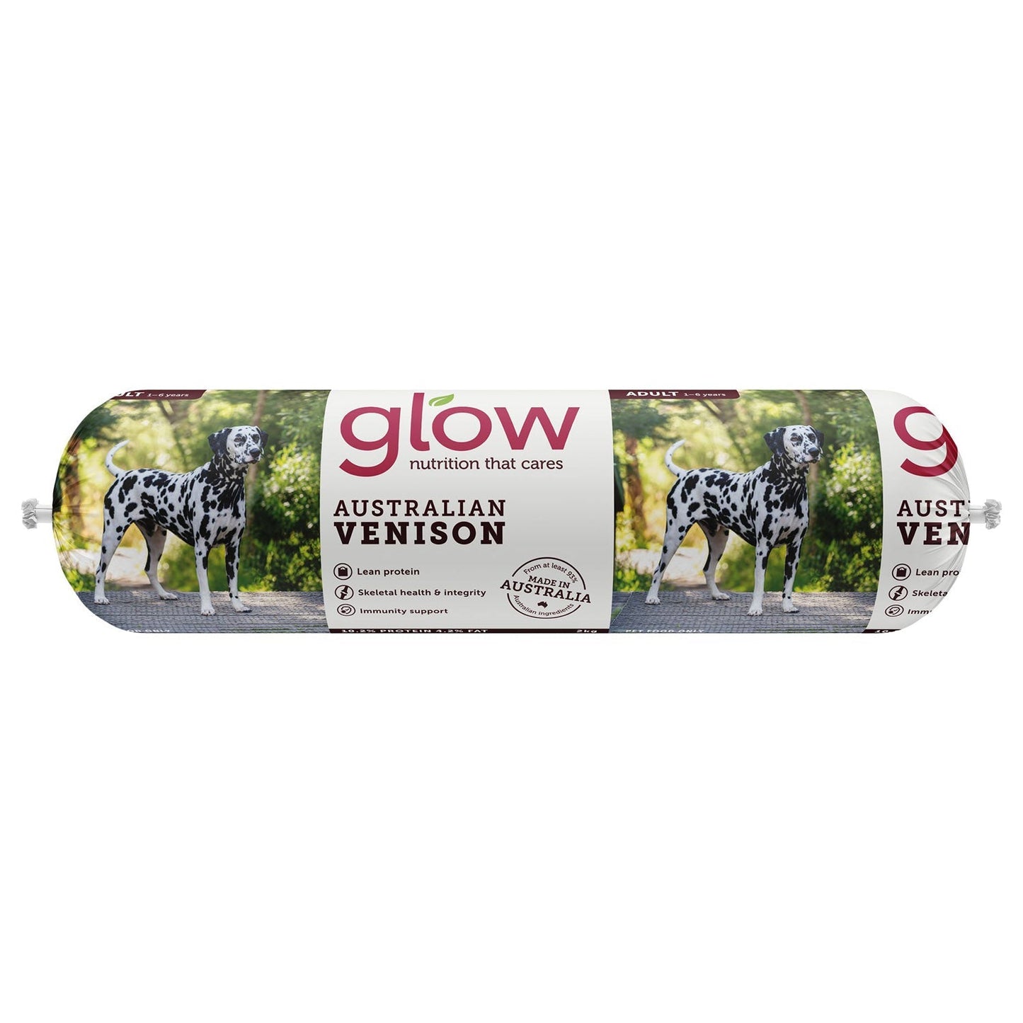 Glow Adult Australian Venison Cooked Dog Roll 2kg