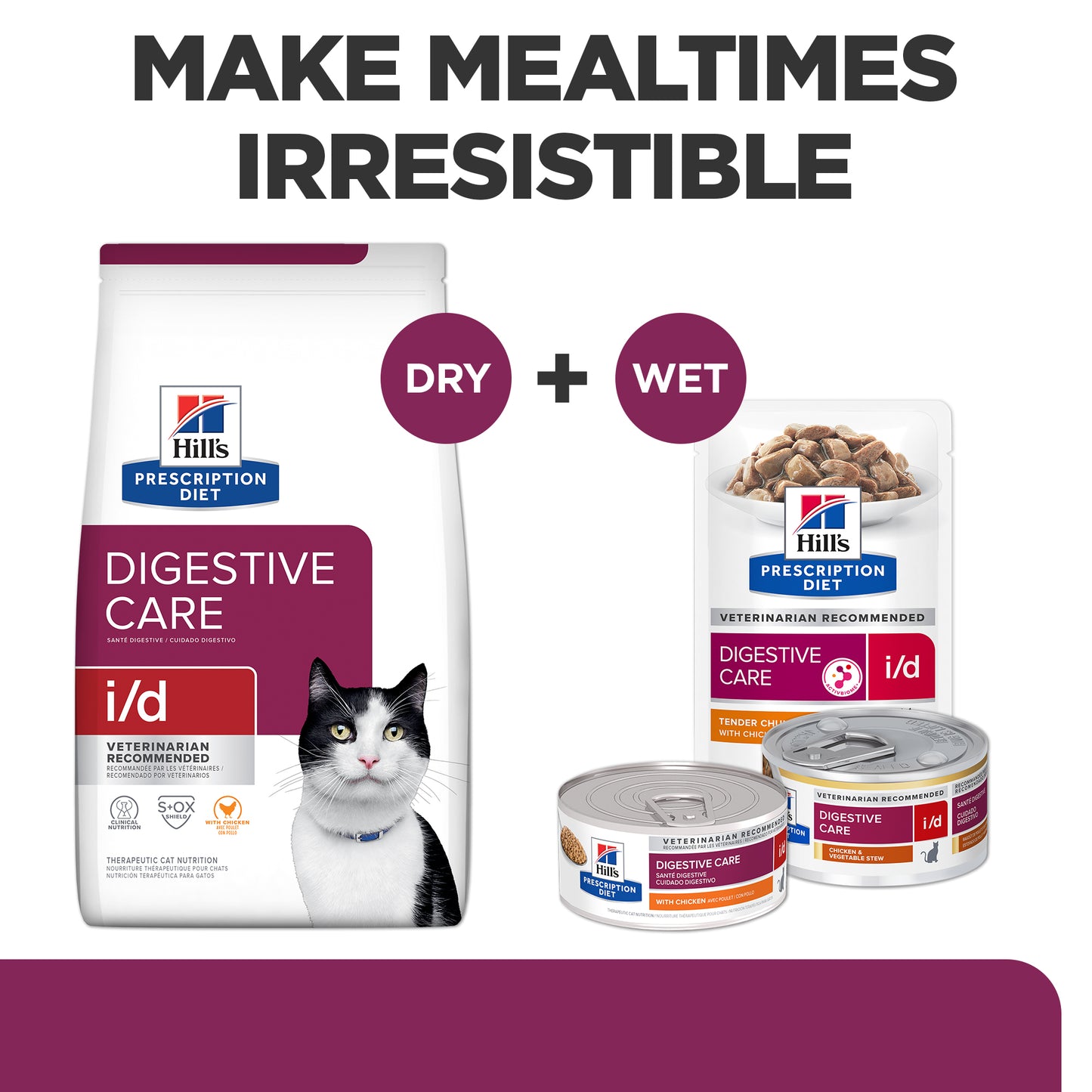 Hill's Prescription Diet i/d Digestive Care Wet Cat Food Pouches