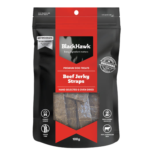 Black Hawk Beef Jerky Straps Dog Treats