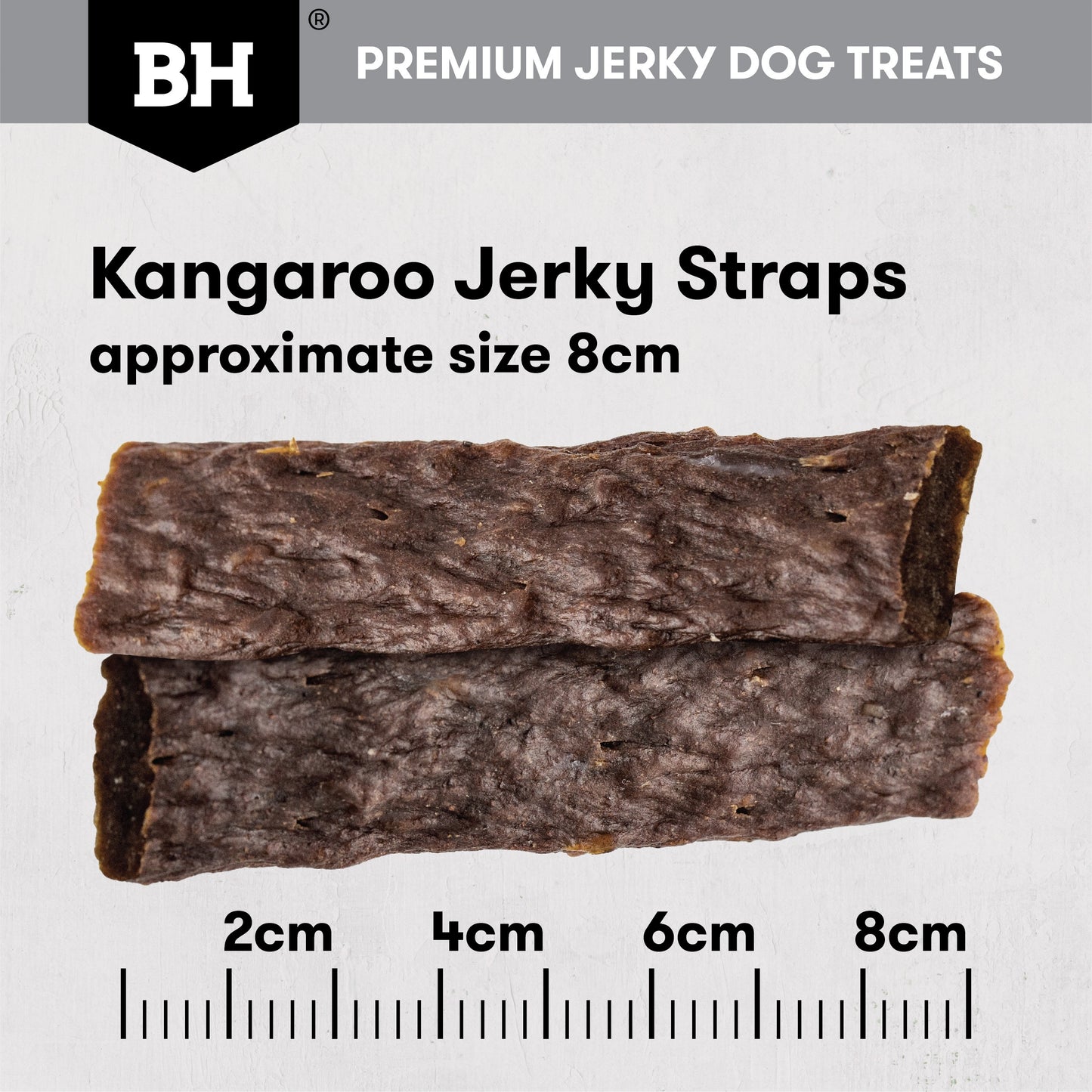 Black Hawk Kangaroo Jerky Straps Dog Treats