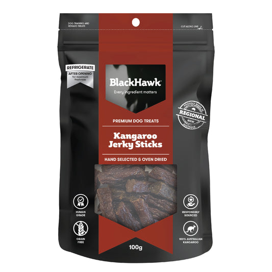 Black Hawk Kangaroo Jerky Sticks Dog Treats