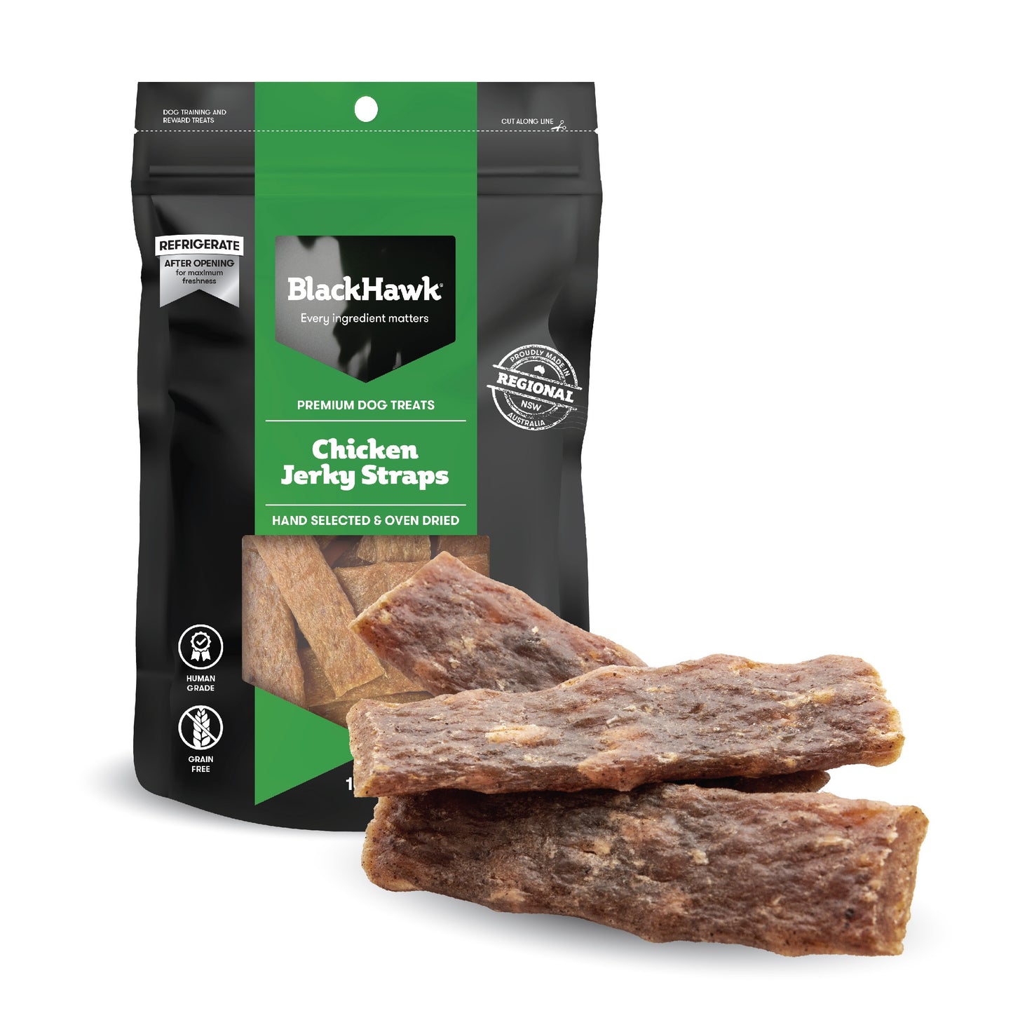 Black Hawk Chicken Jerky Straps Dog Treats