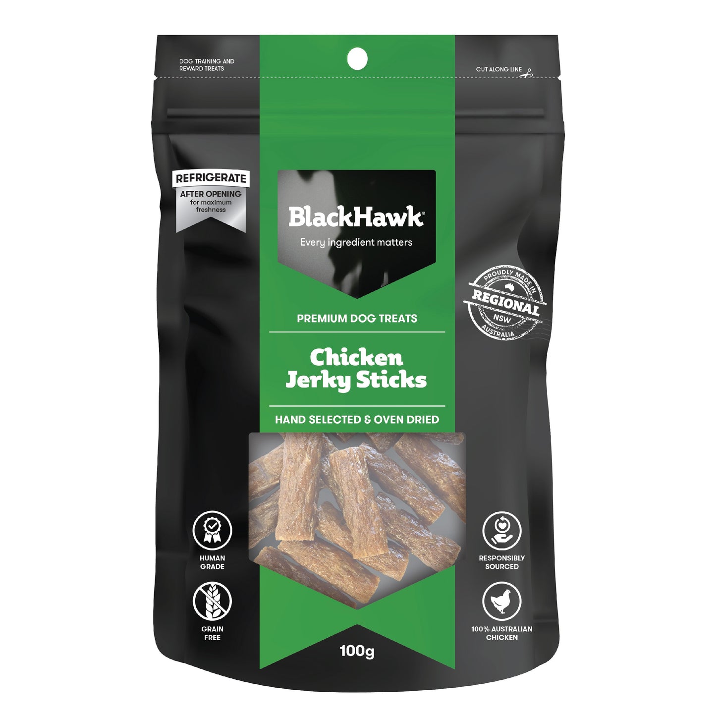 Black Hawk Chicken Jerky Sticks Dog Treats