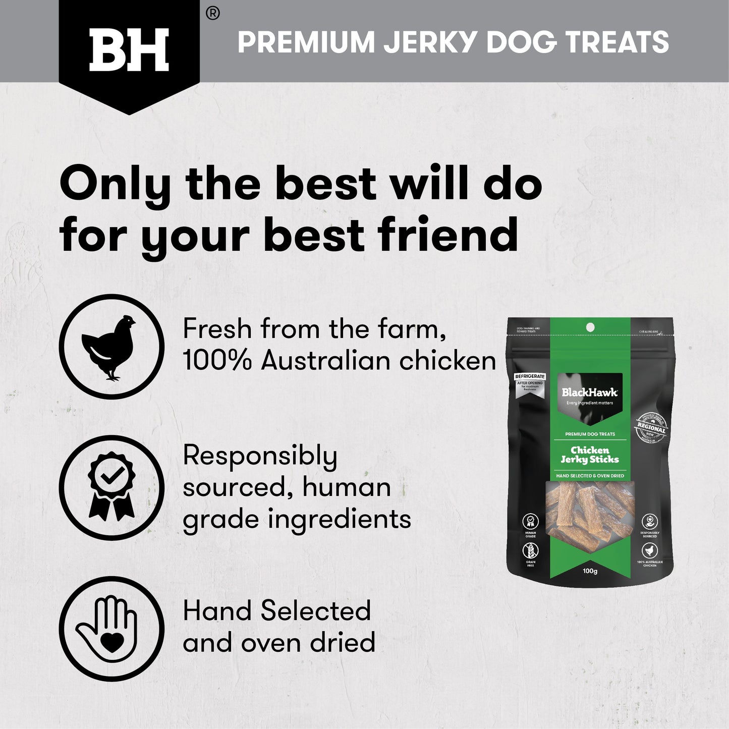 Black Hawk Chicken Jerky Sticks Dog Treats