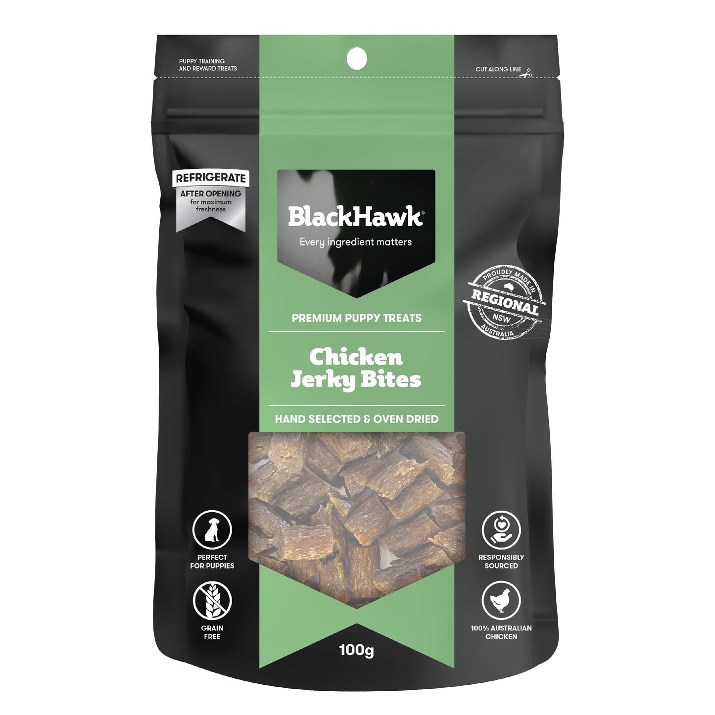 Black Hawk Chicken Jerky Bites Puppy Dog Treats