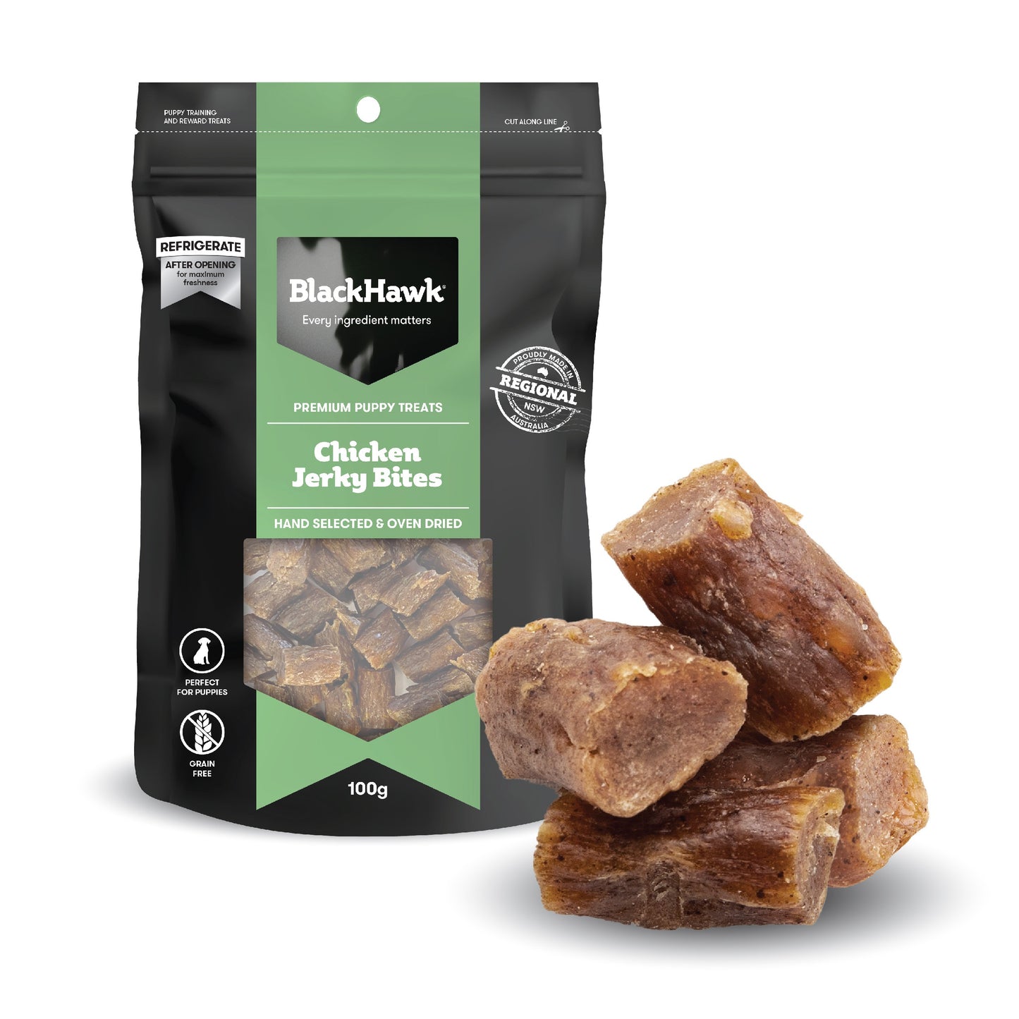 Black Hawk Chicken Jerky Bites Puppy Dog Treats