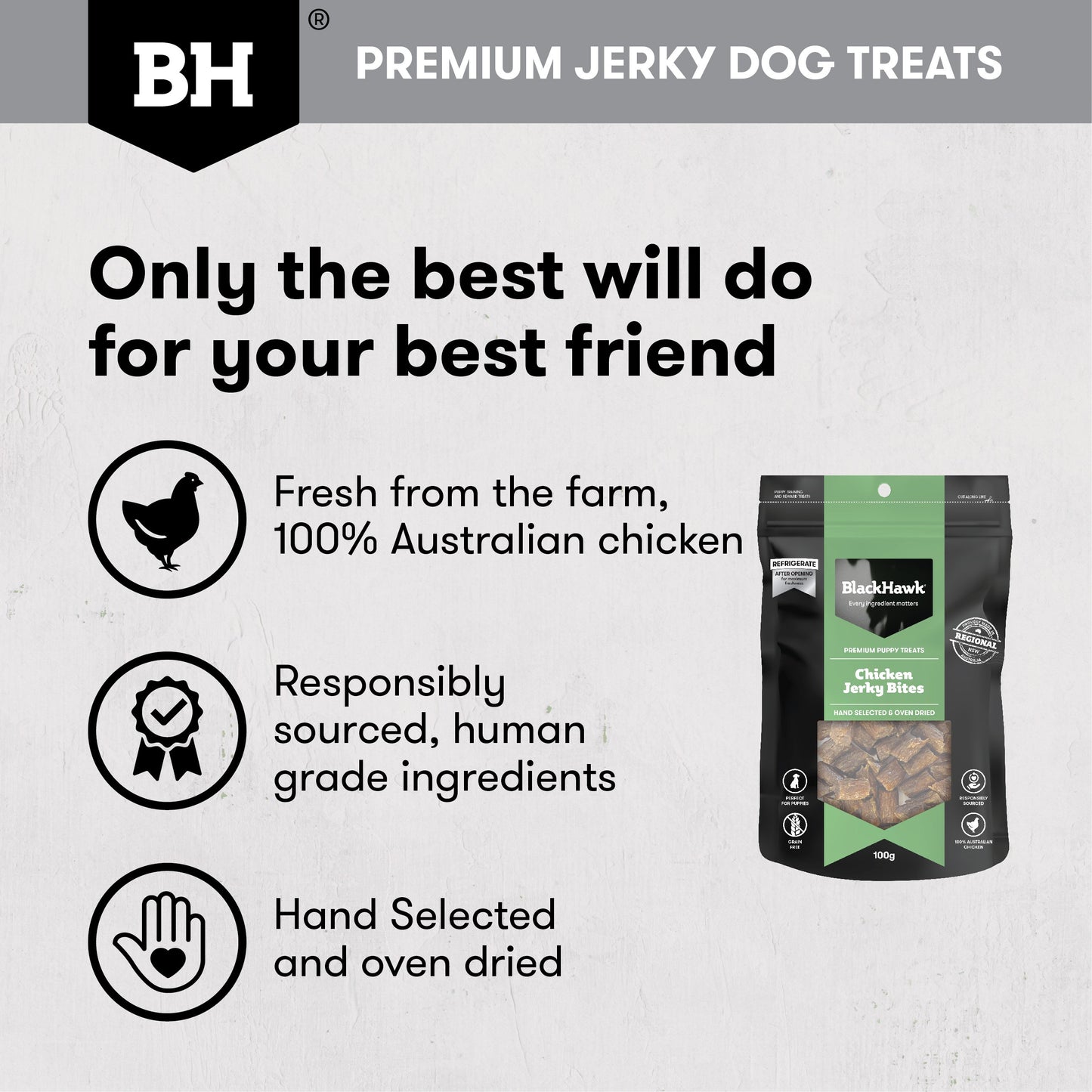 Black Hawk Chicken Jerky Bites Puppy Dog Treats