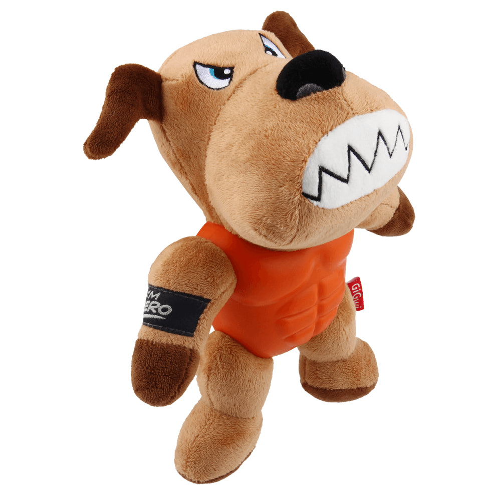 Gigwi Im Hero Armour Dog Plush With Squeak Dog Toy