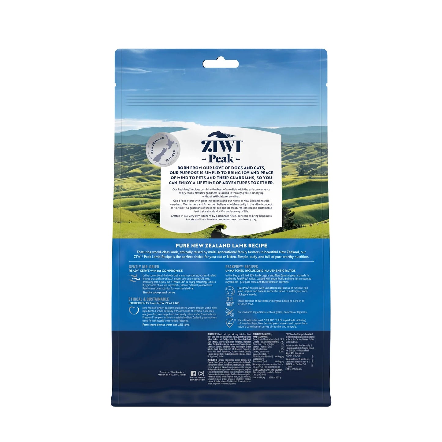 Ziwi Peak Air Dried Lamb Recipe Dry Cat Food
